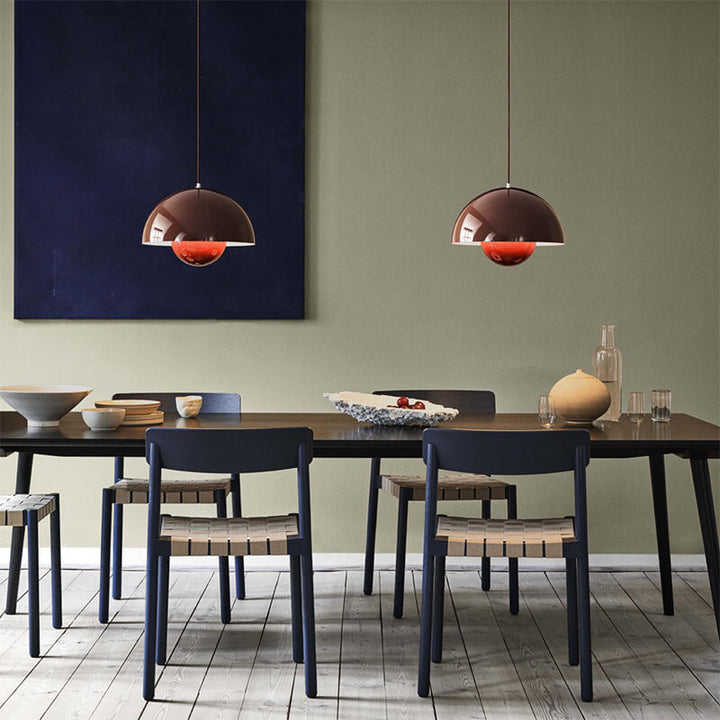 Versatile Nordic Dome Pendant Lamp. Sleek modern ceiling light, perfect for various home decor styles. Timeless.
