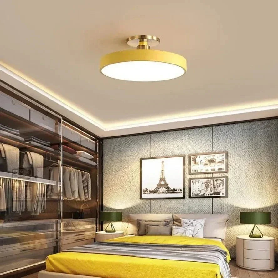 Minimalist Nordic LED ceiling lamp, flush mount design for modern home ambiance.