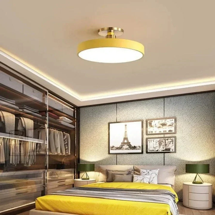 Minimalist Nordic LED ceiling lamp, flush mount design for modern home ambiance.