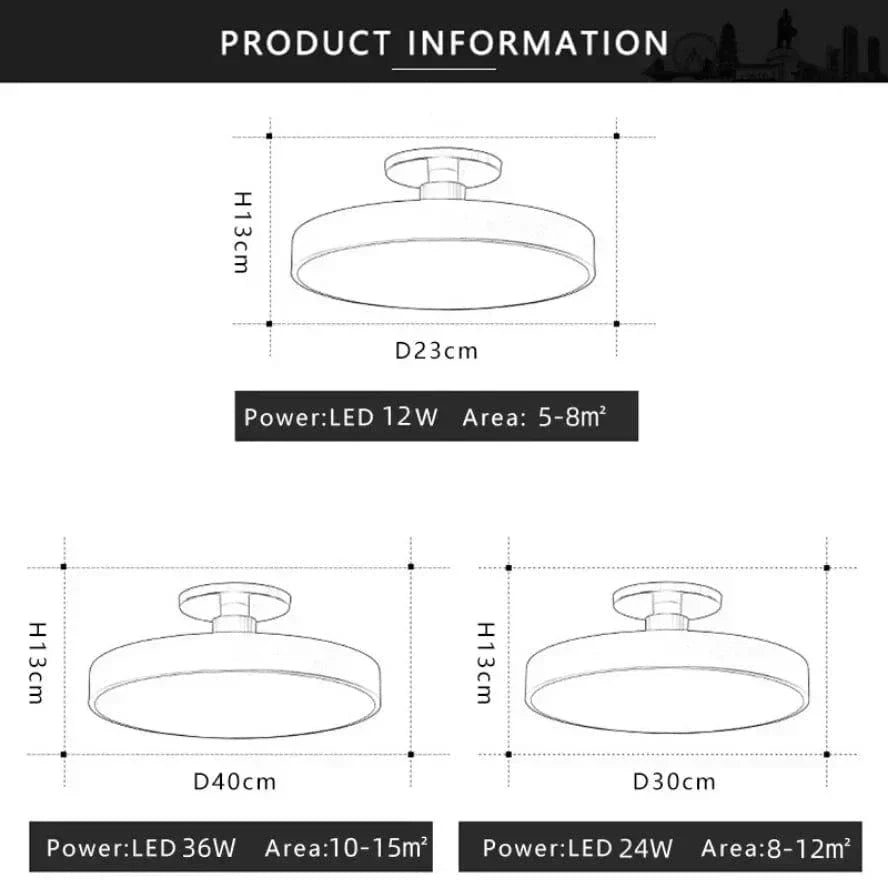 Bright Nordic LED ceiling light, perfect modern kitchen or bedroom lighting solution.