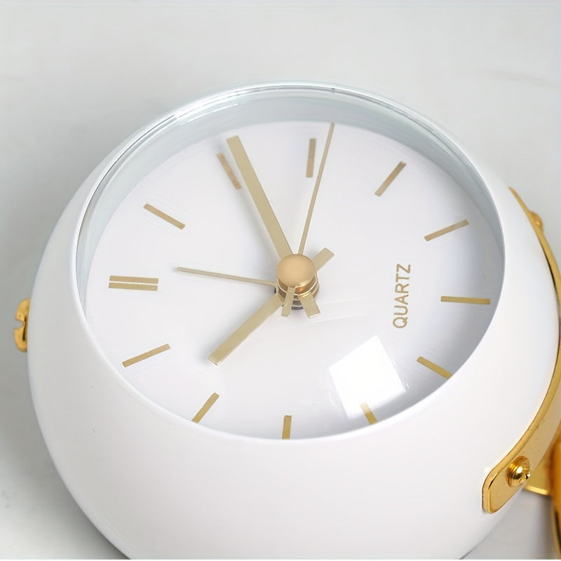 Black Nordic style clock, silent mechanism, glowing hands for easy night reading