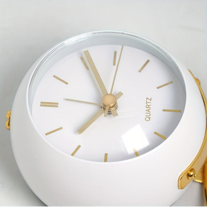 Black Nordic style clock, silent mechanism, glowing hands for easy night reading