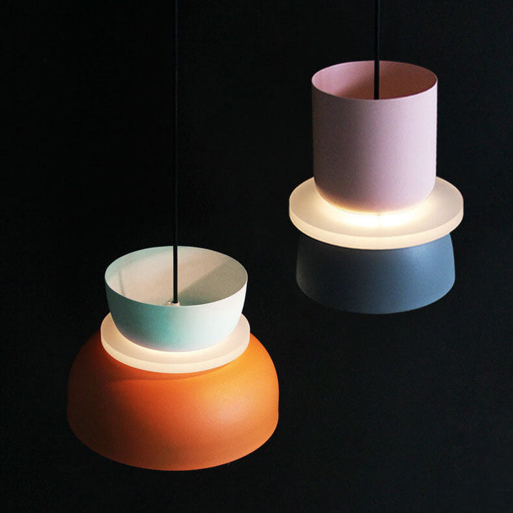 Nordmere modern dual-tone dome pendant. Stylish ceiling lighting for contemporary homes.