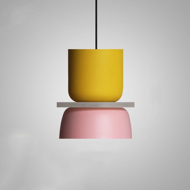 Modern zinc alloy dual-tone dome pendant. Minimalist ceiling lamp for a Nordic inspired space.