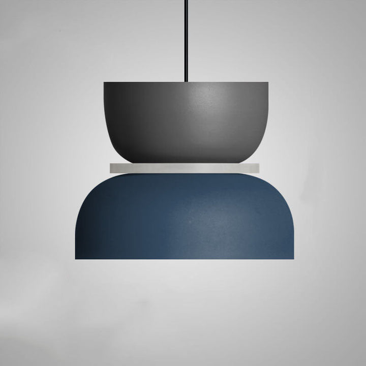 Stylish dual-tone dome pendant light. Modern Nordic ceiling lamp for a chic dining experience.