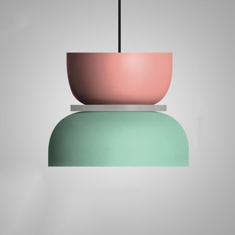 Nordmere dual-tone dome pendant, metal finish. Modern ceiling lighting for various rooms.