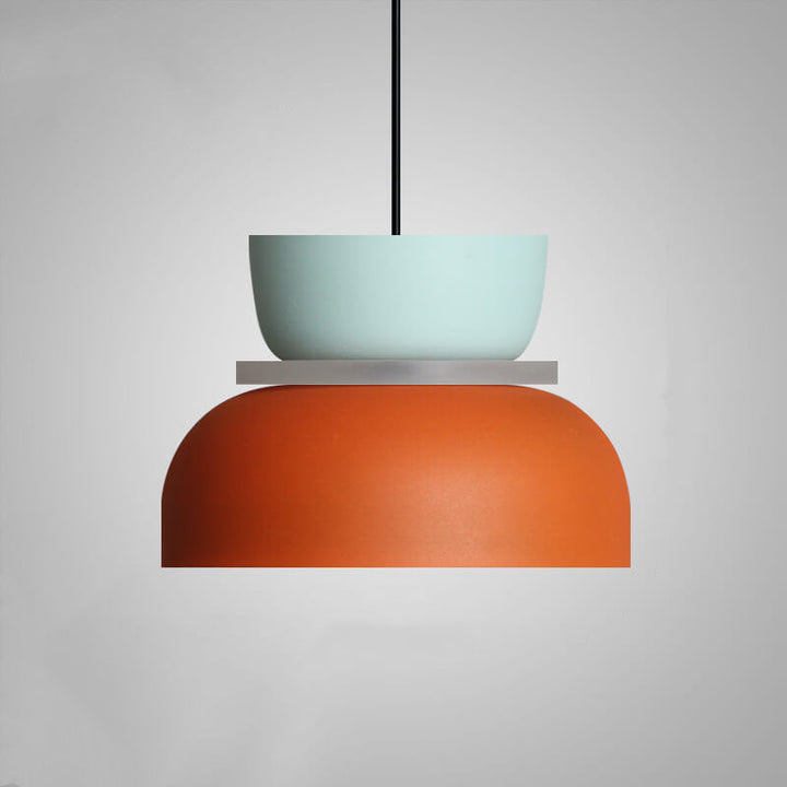 Modern Nordmere dual-tone dome pendant. Zinc alloy ceiling light, perfect for dining areas.
