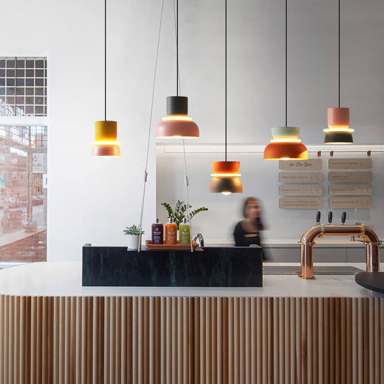 Stylish dual-tone dome pendant, perfect Nordic design ceiling light for dining room.