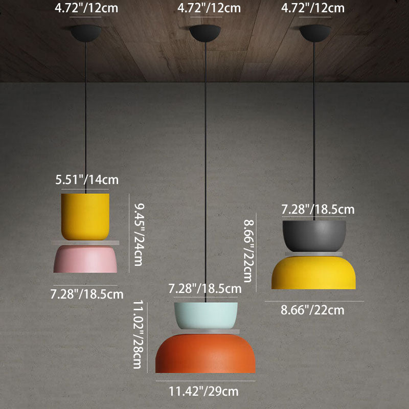 Nordmere dome pendant light, dual-tone finish. Chic ceiling lamp, ideal for modern dining areas.