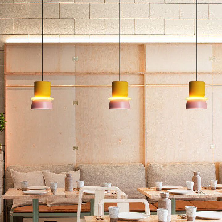 Nordmere zinc alloy dual-tone dome pendant. Modern ceiling light for stylish kitchens & dining.