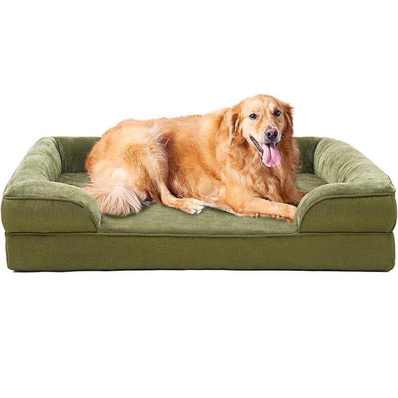 Breathable fabric orthopedic dog bed, perfect for small dogs needing joint support & pet comfort from memory foam.