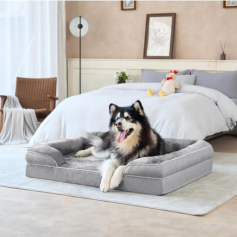 Lightweight & portable orthopedic dog bed for small dogs, offering memory foam joint support & pet comfort.