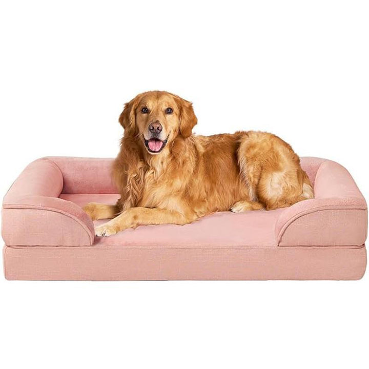 Washable & durable memory foam orthopedic dog bed for small dogs, ensuring pet comfort & joint support.