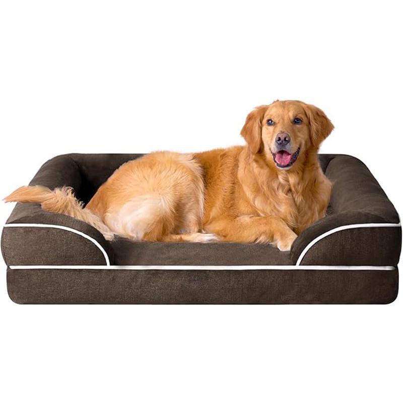 A cozy small dog orthopedic bed, crafted with memory foam for superior joint support & pet comfort.