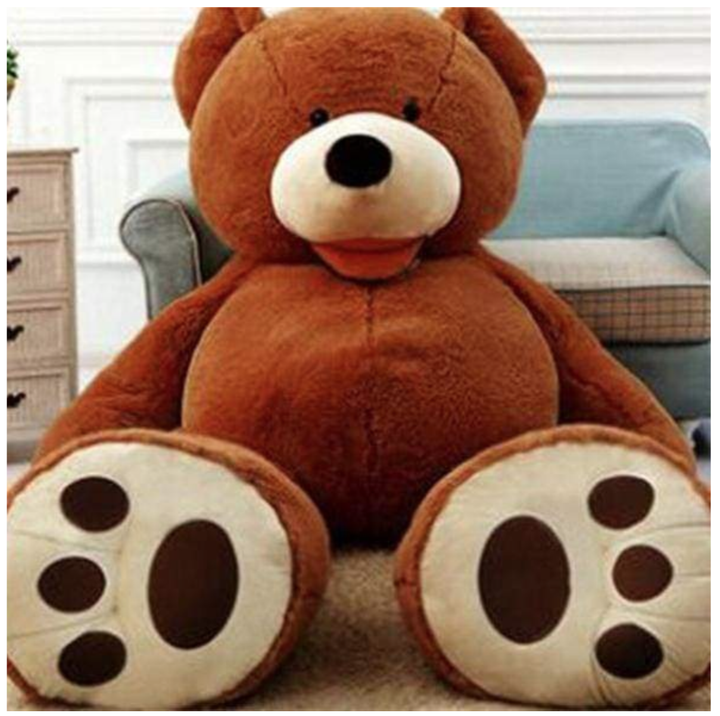 Customizable giant plush teddy bear, a big stuffed animal & unisex comfort toy for kids & home decor.