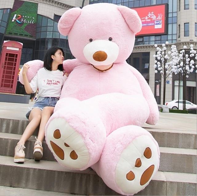 Large customizable plush teddy bear, an oversized stuffed animal ideal for home decor & comfort.