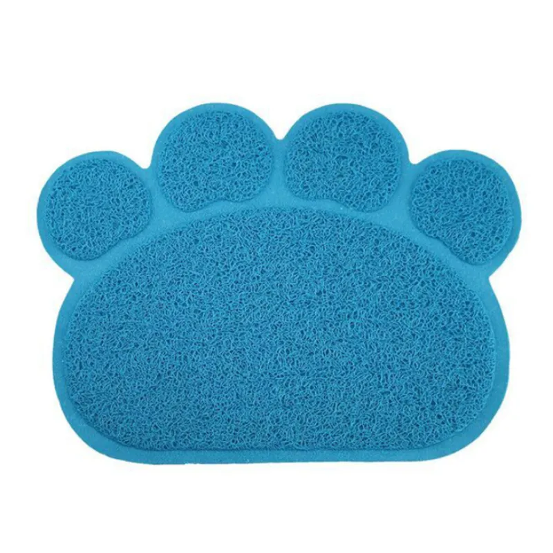Stylish paw-shaped cat litter mat, ideal pet accessory for clean floors and superior litter control.