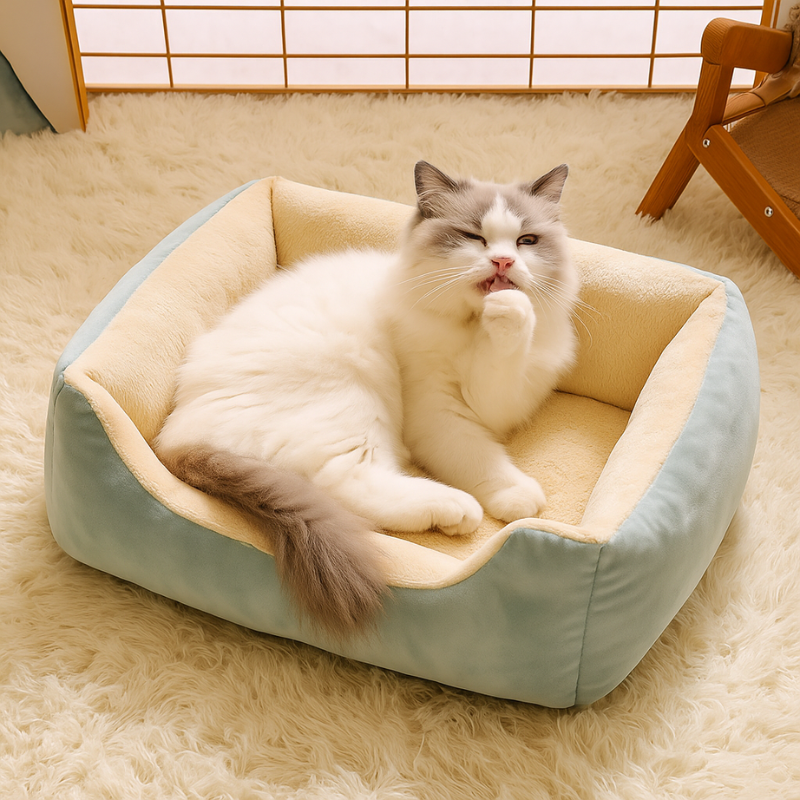 PawHaven Cozy Cat & Small Dog Sofa Bed | Plush Pet Haven