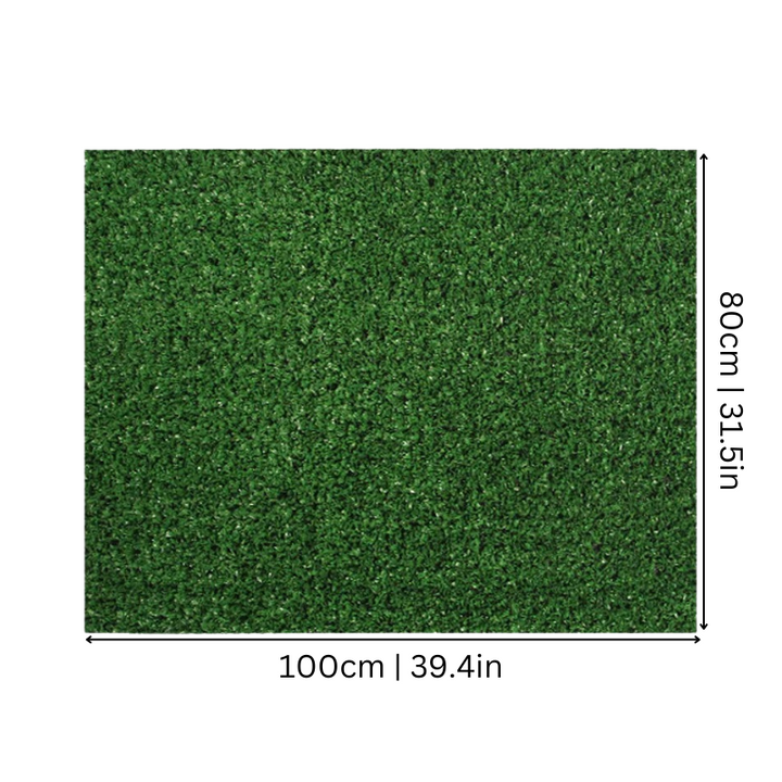 Easy-to-clean pet grass mat aids in successful dog potty training outdoors.