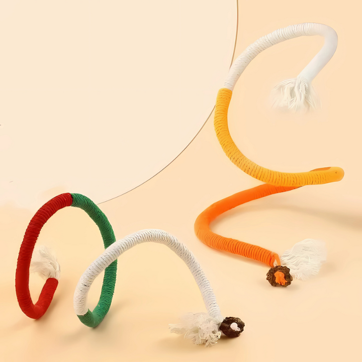 Pawlix bendable cotton rope cat toy for dental health and stress relief