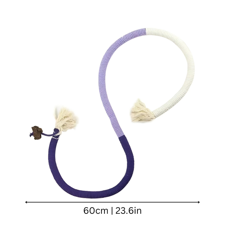 Durable cotton rope chew toy for kittens, promotes healthy teeth