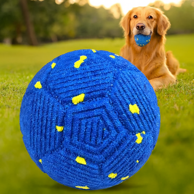 PawPulse blue smart interactive dog toy for mental stimulation and exercise.