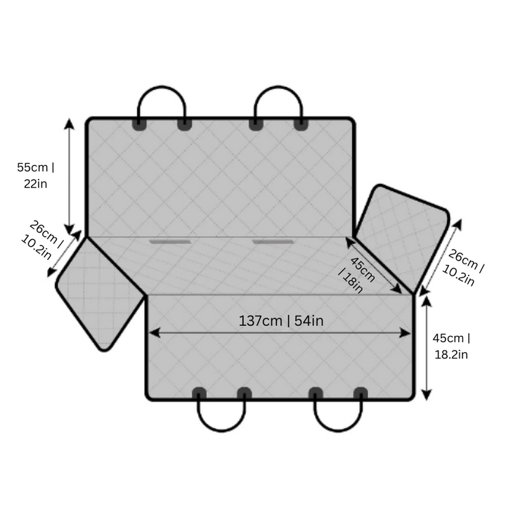 Protect your car seats with the PawsGuard universal pet cover, ideal for dog travel.