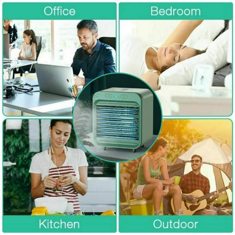 Compact portable air conditioner, perfect for personal cooling & summer heat relief at home.