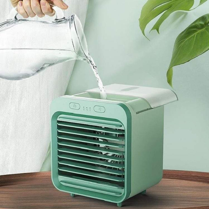 Adjustable personal cooling fan & air conditioner for customized comfort in any room or office.