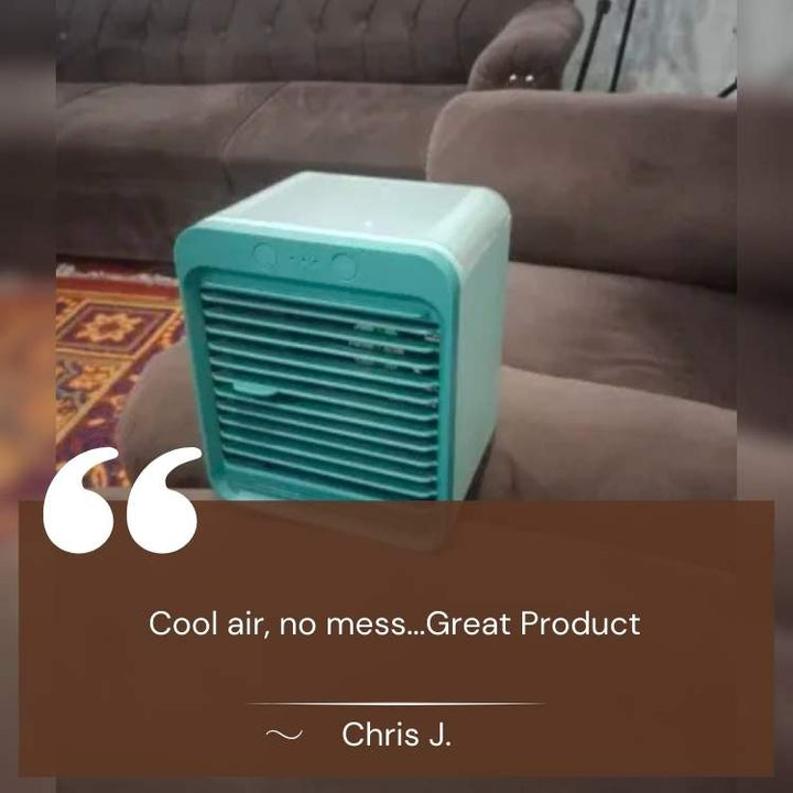 Easy-to-use personal portable AC unit, quickly setting up for instant cool air & summer relief.