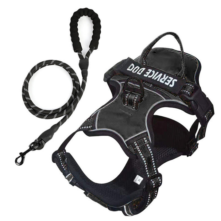 Personalized Y-shape dog harness, bright color, highly visible for enhanced safety & stylish comfort.