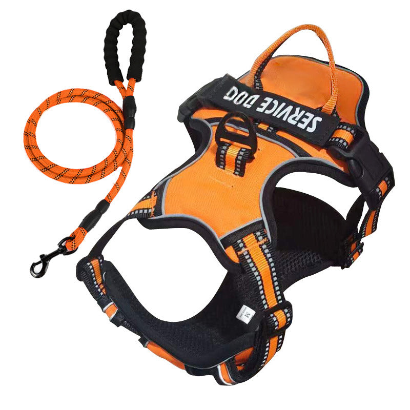 Comfortable Y-shape dog harness, custom-embroidered, perfect for controlling your pet safely on walks.