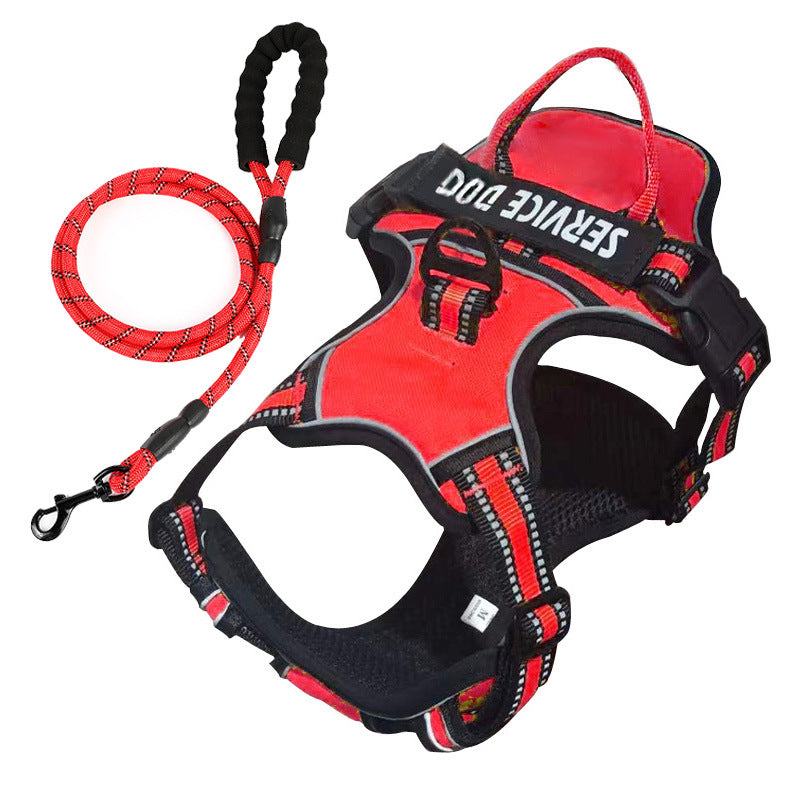 Breathable Y-shape personalized dog harness, offering comfort & security for all dog breeds during walks.