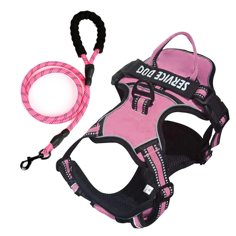 Custom Y-shape dog harness with quick-release buckles, personalized for comfort & safety on every adventure.