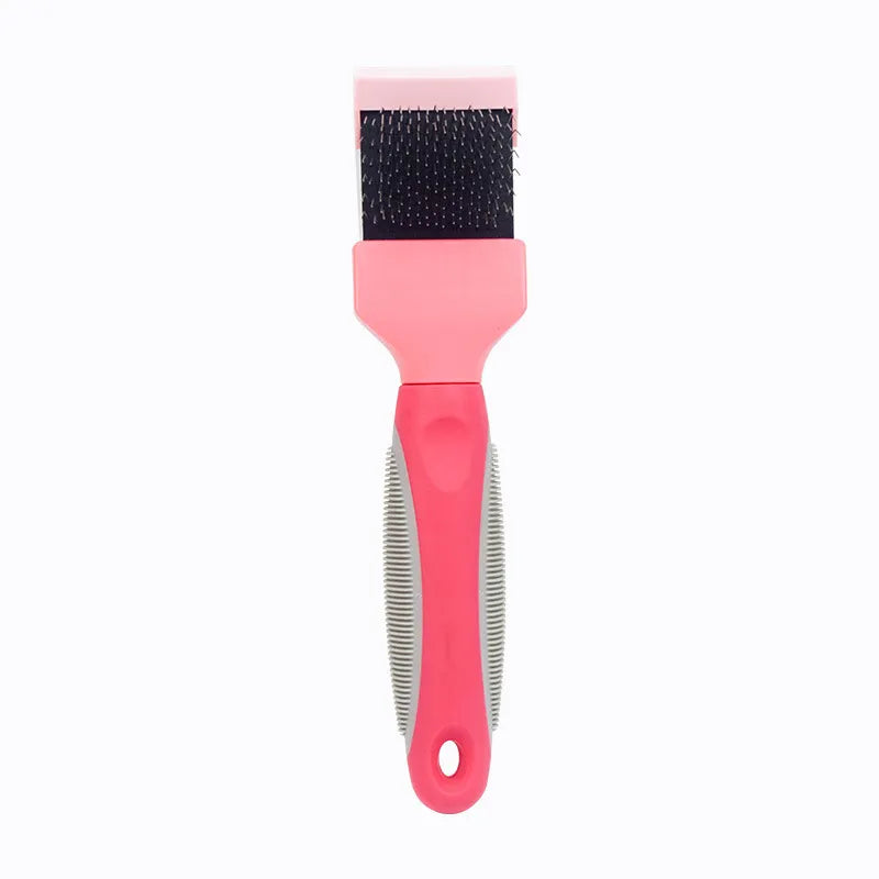 Ergonomic pet detangling shampoo comb for dog & cat grooming. A versatile fur care tool & tangle remover.