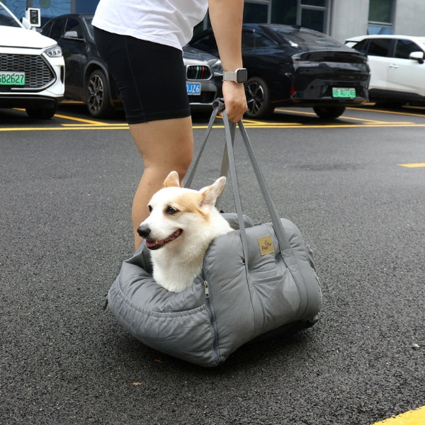 Washable & waterproof dog car seat bed. Durable pet supplies for clean and safe car adventures.