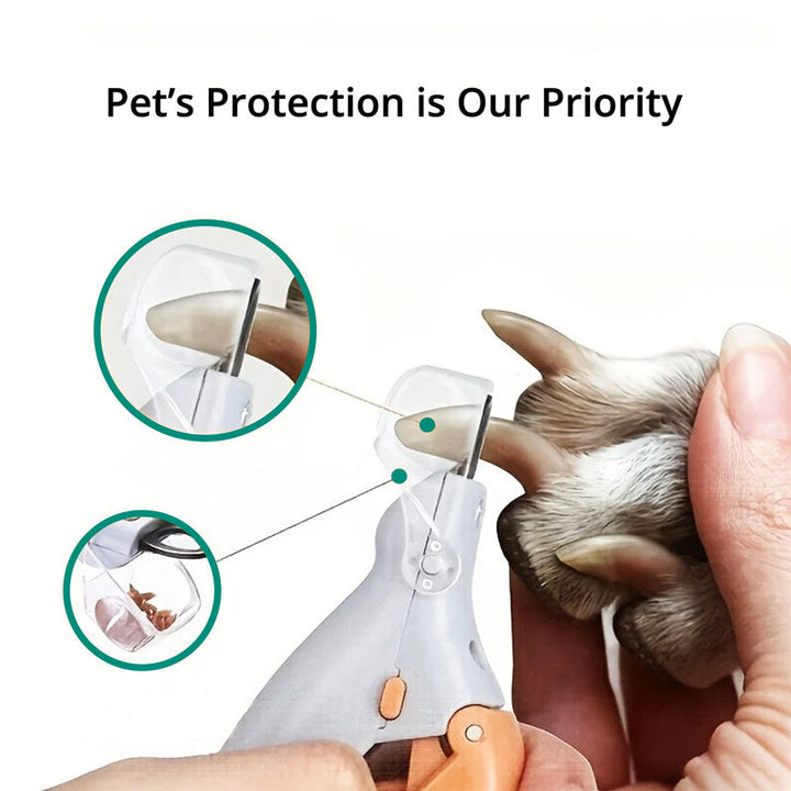 Professional pet grooming tool: LED nail clippers for gentle, precise animal care & paw health.