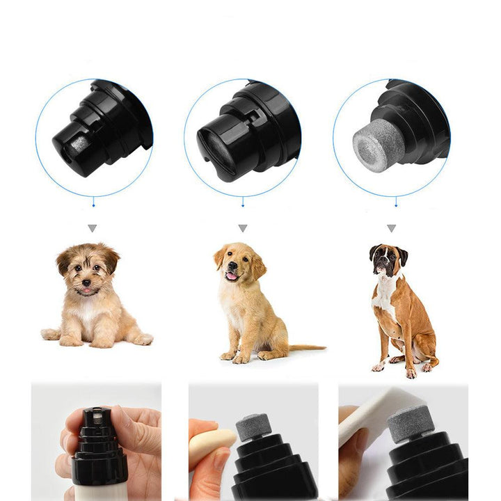 Rechargeable pet nail trimmer designed for gentle dog & cat grooming, with a quiet motor to reduce anxiety & bright LED.