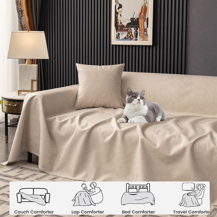 Ultimate pet-proof waterproof sofa cover: anti-scratch, washable, non-slip for complete furniture protection.