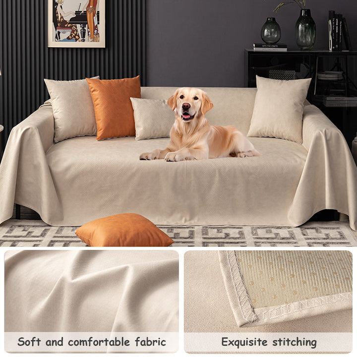 Keep sofa safe with pet-proof waterproof anti-scratch furniture cover; perfect for pets & spills.
