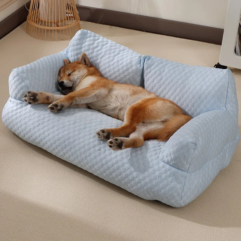 Pet's Cooling Dog Sofa Couch: Breathable, supportive orthopedic dog bed for ultimate pet comfort.