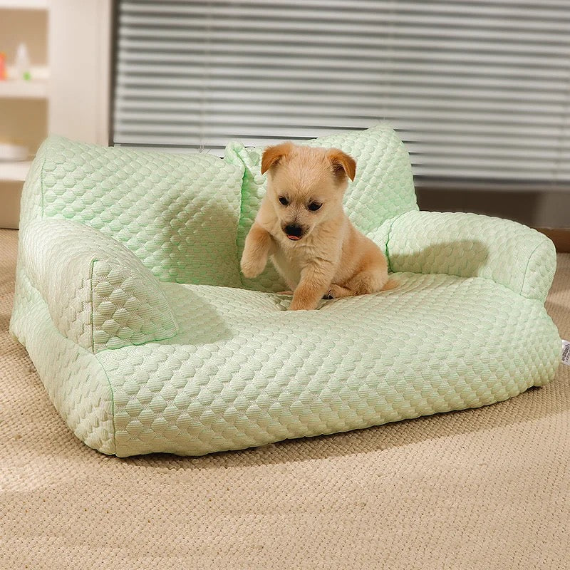 Comfortable pet bed: a cooling dog couch & sofa with breathable, supportive, orthopedic design.
