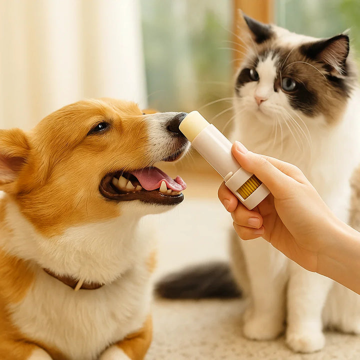 Protective & soothing paw & nose balm stick. Ideal pet skin care solution for dogs & cats. Supports healing & comfort.