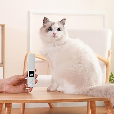 Quiet pet grooming tool, digital nail grinder with LED display for easy dog & cat claw trimming.