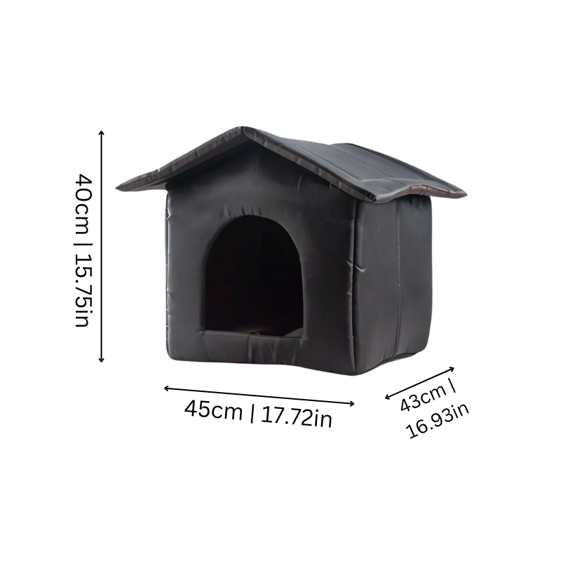 Cozy and secure cat condo ideal for outdoor all-season pet comfort
