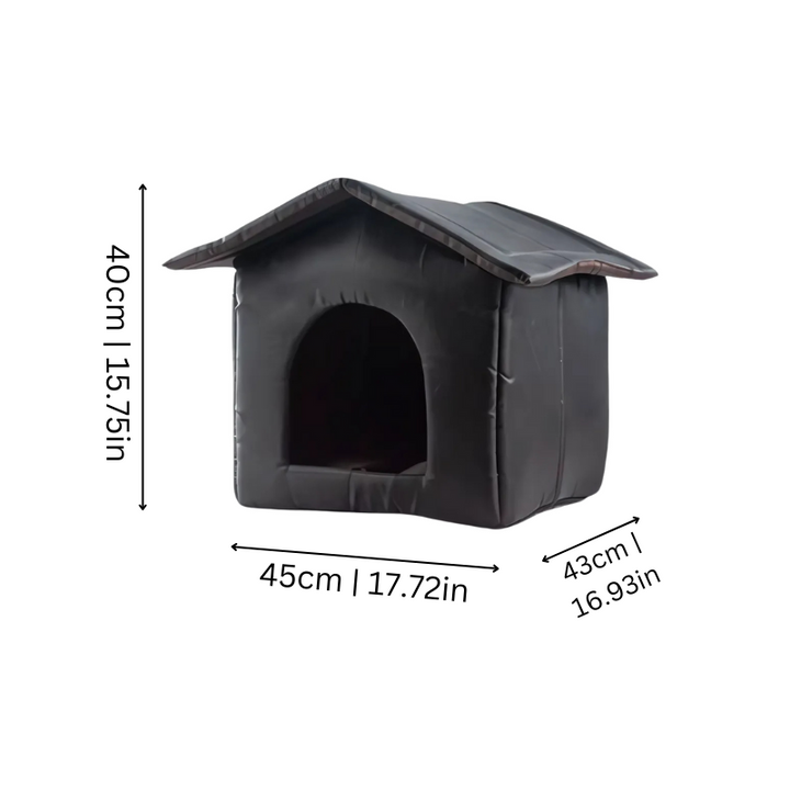 Cozy and secure cat condo ideal for outdoor all-season pet comfort