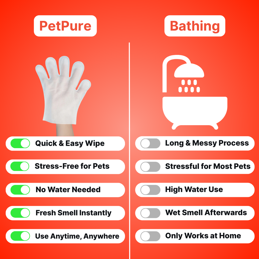 Deodorizing pet wipes for dogs and cats from PetPure, keeping your pet fresh and clean.