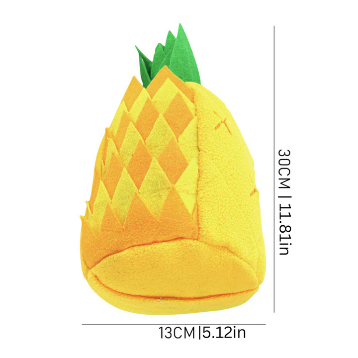PinePlay Dog Enrichment Treat Hiding Pineapple Toy
