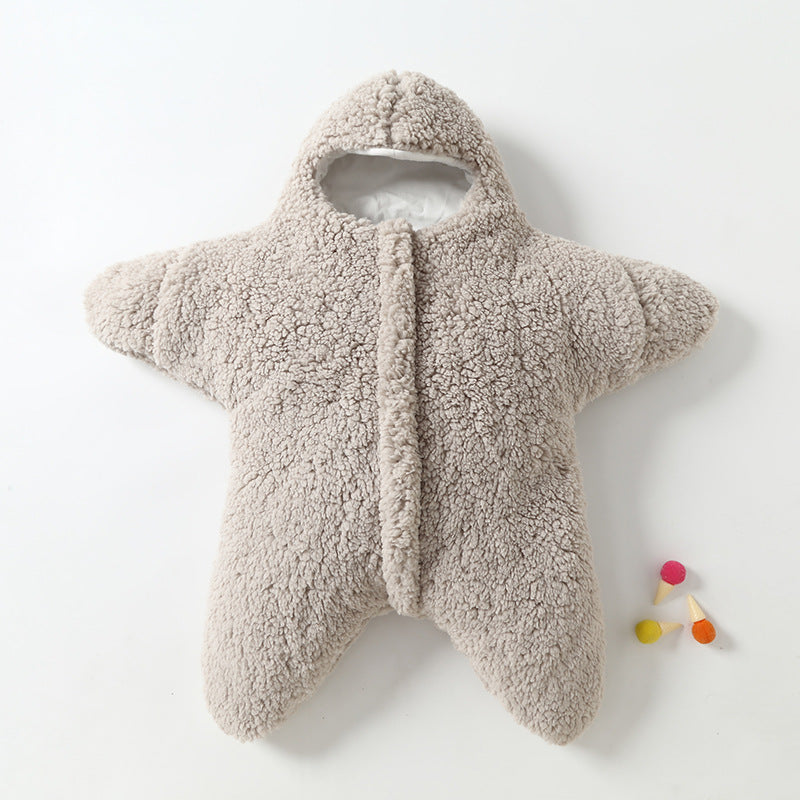 Khaki star baby sleep sack, ideal cozy baby clothes for 0-12 months