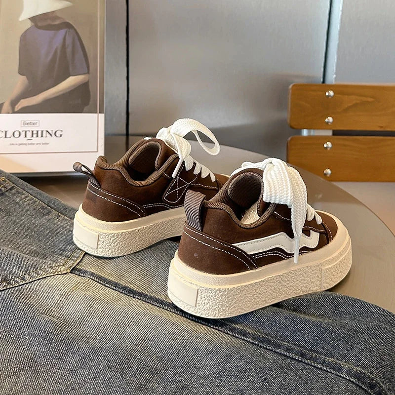 Khaki playful kids sneakers, easy-on design for infant footwear; comfy & stylish for everyday wear.